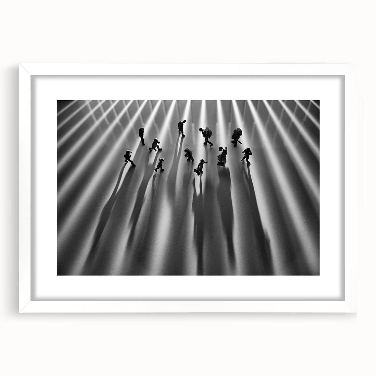 Urban Skyline Canvas Prints - Abstract Shadow City Art