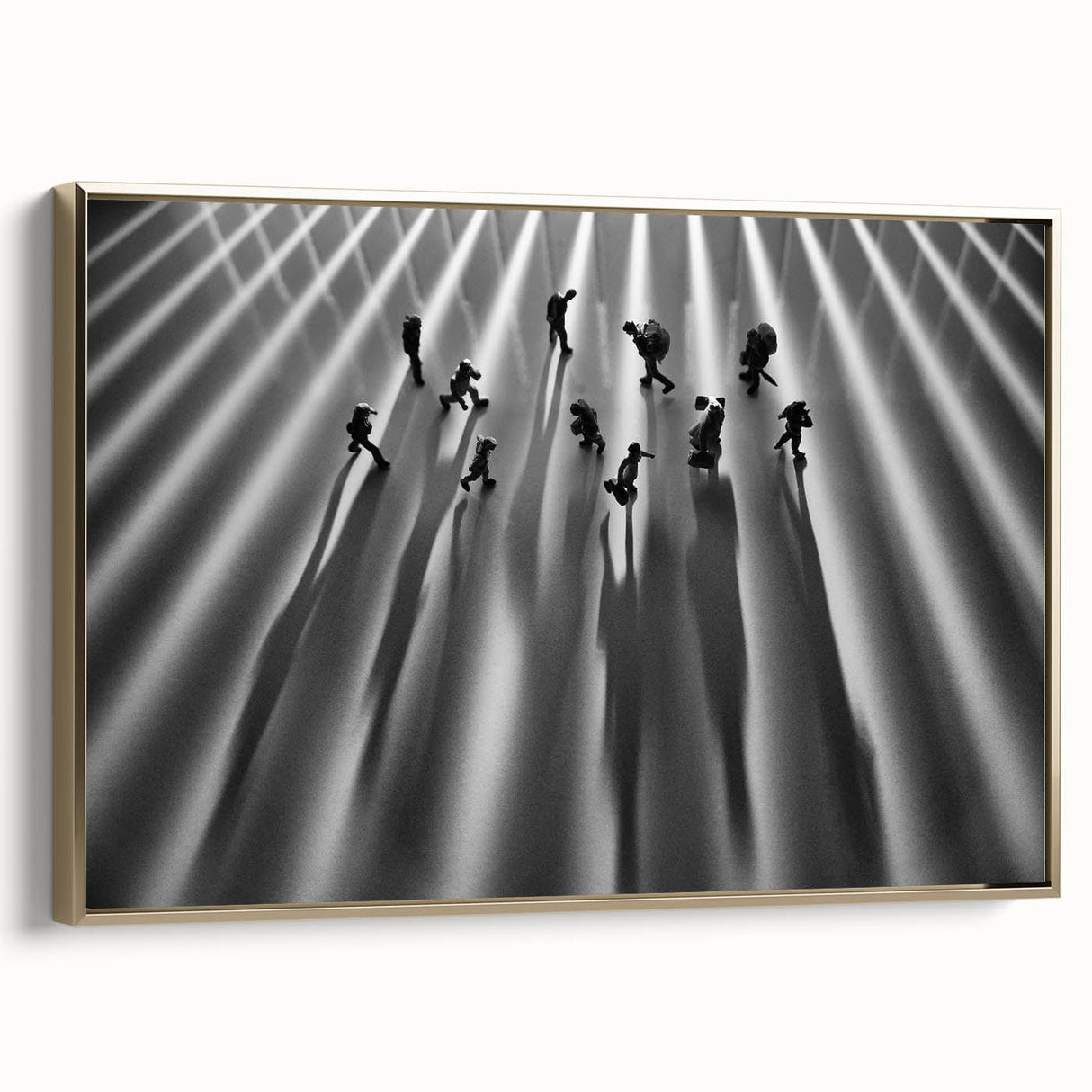 Urban Skyline Canvas Prints - Abstract Shadow City Art
