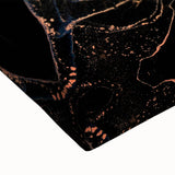 Fluid Abstract Wall Art - Modern Blue & Gold Acrylic Canvas Decor