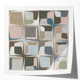 Retro Harmony – Minimalist Abstract Wall Art in Soft Earthy Tones