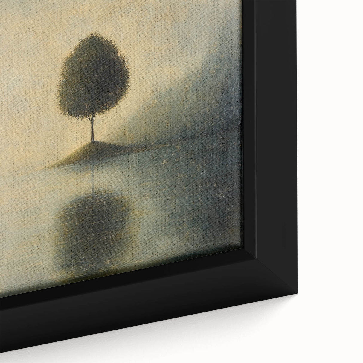 Solitary Tree Reflection – Minimalist Nature Art Print