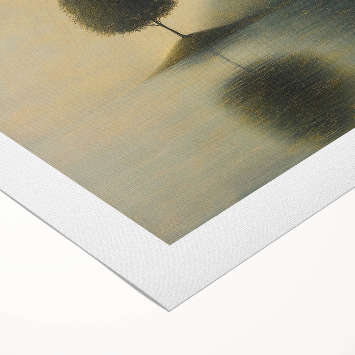 Solitary Tree Reflection – Minimalist Nature Art Print