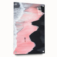 Black and White Minimalist Landscapes – Pink Shoreline Solitude