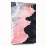 Black and White Minimalist Landscapes – Pink Shoreline Solitude