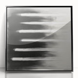 Modern Abstract Wall Art - Black & White Minimalist Canvas
