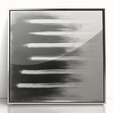 Modern Abstract Wall Art - Black & White Minimalist Canvas