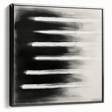 Modern Abstract Wall Art - Black & White Minimalist Canvas