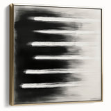 Modern Abstract Wall Art - Black & White Minimalist Canvas