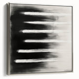 Modern Abstract Wall Art - Black & White Minimalist Canvas