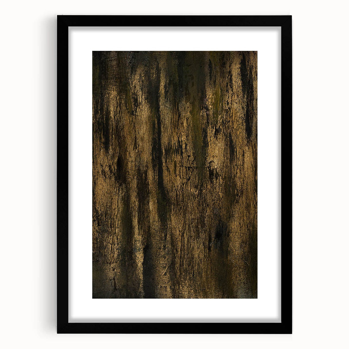 Luxury Moody Modern Wall Art - Abstract Gold & Black Canvas Print