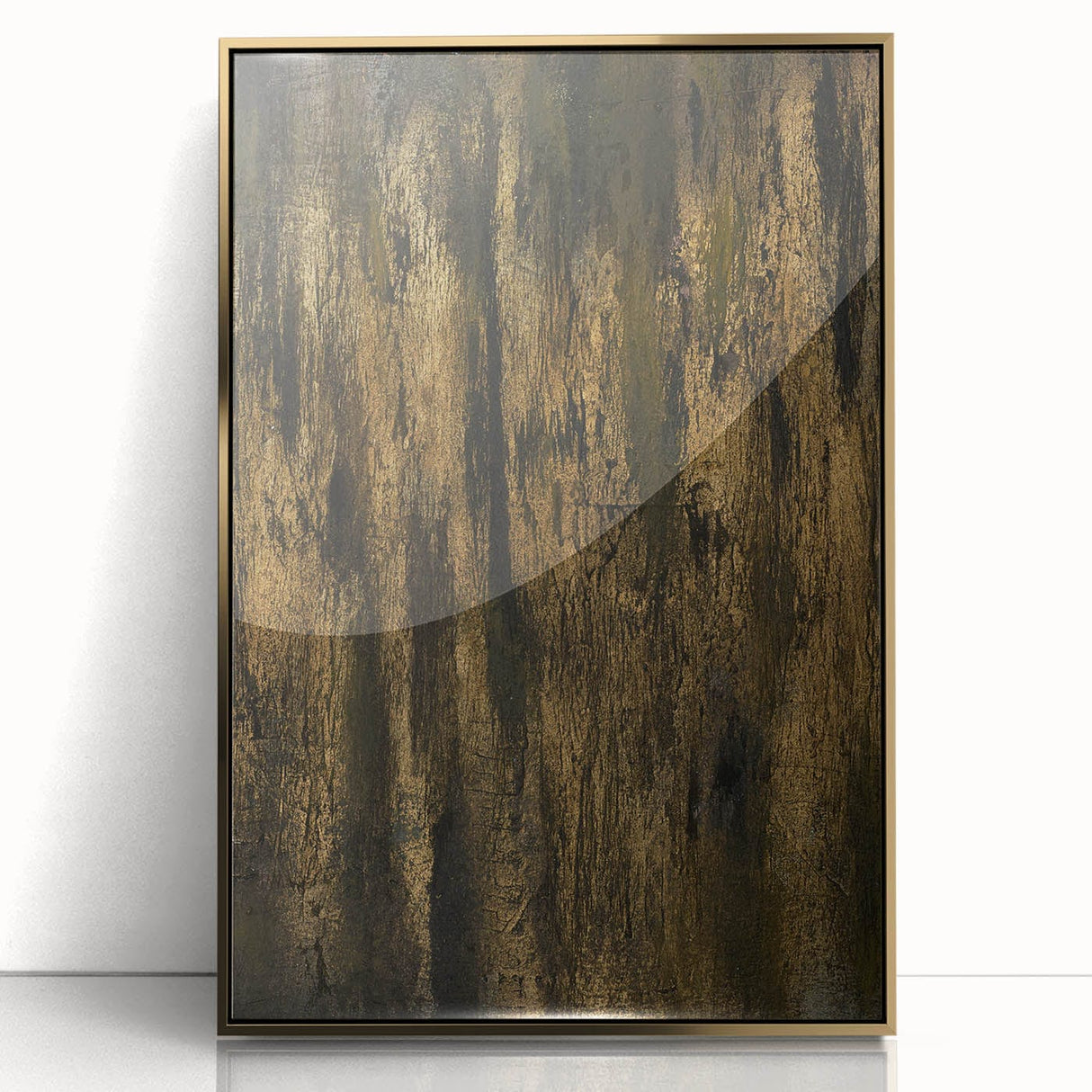 Luxury Moody Modern Wall Art - Abstract Gold & Black Canvas Print
