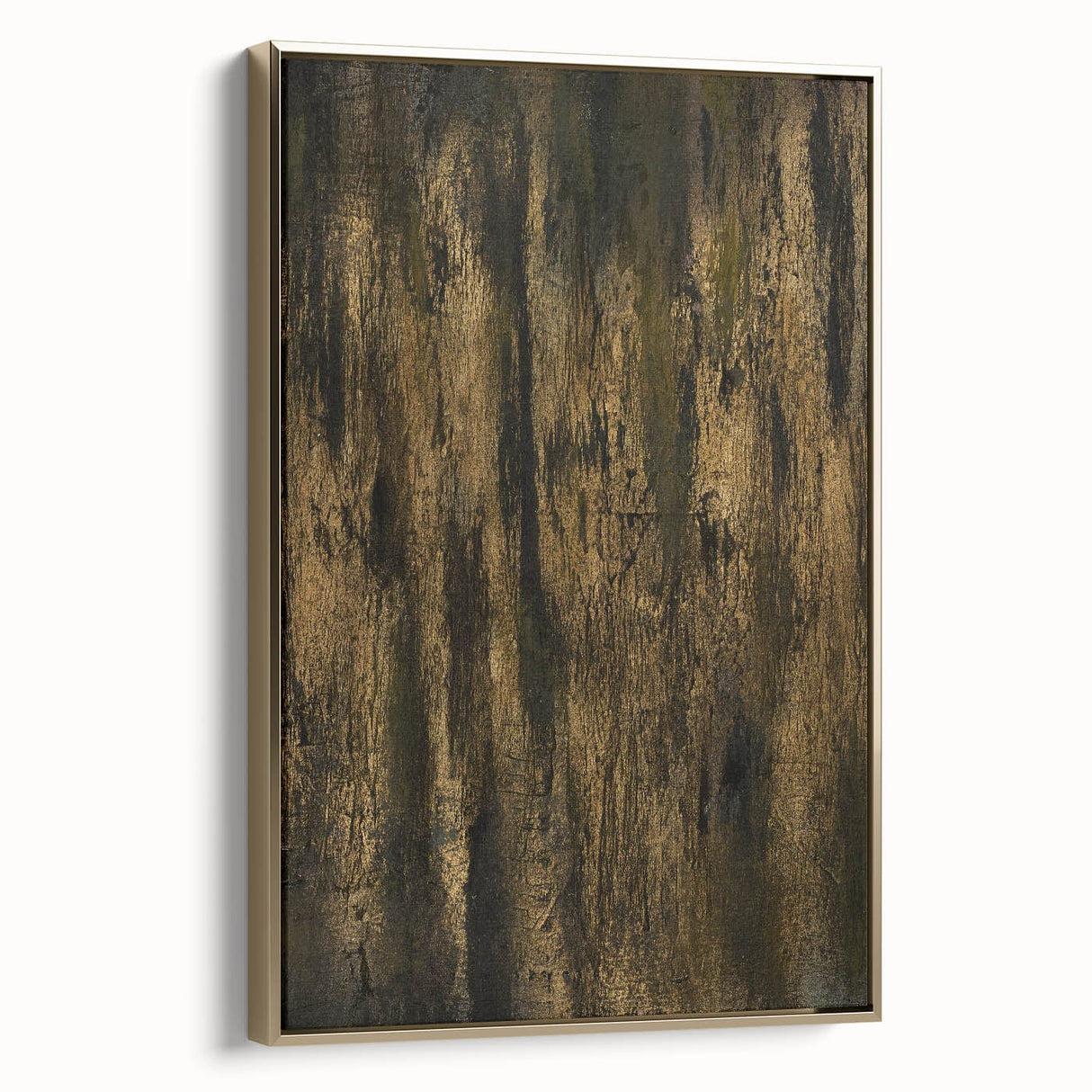 Luxury Moody Modern Wall Art - Abstract Gold & Black Canvas Print