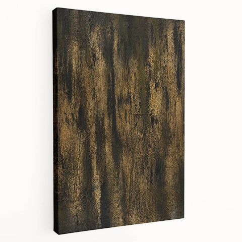 Luxury Moody Modern Wall Art - Abstract Gold & Black Canvas Print