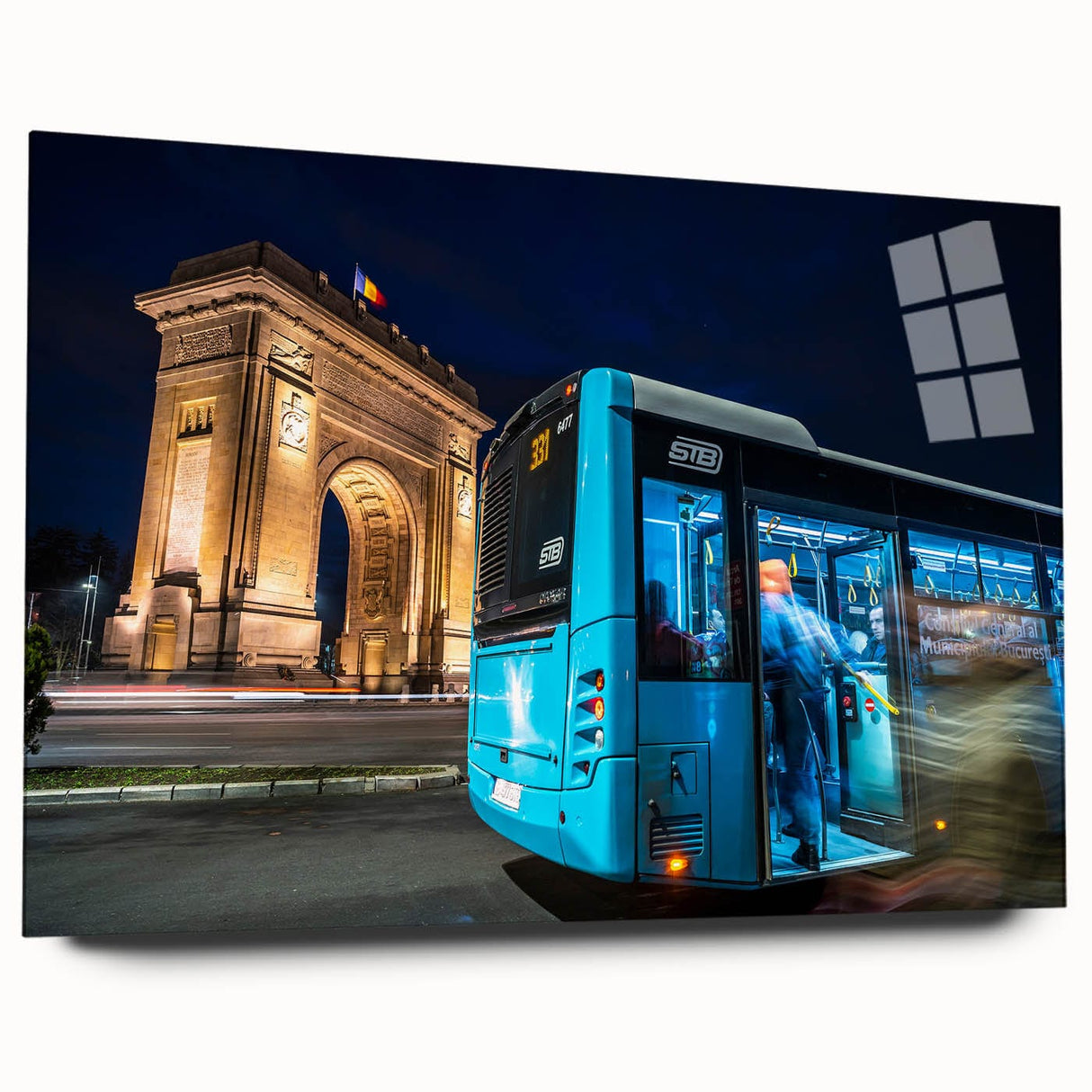 Urban Architectural Wall Art - Illuminated City Arch Print
