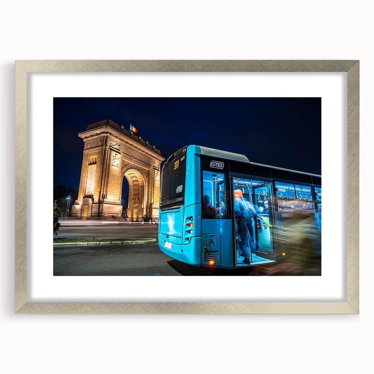 Urban Architectural Wall Art - Illuminated City Arch Print