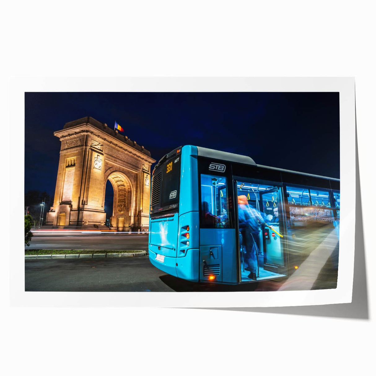Urban Architectural Wall Art - Illuminated City Arch Print