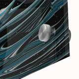 Fluid Acrylic Wall Decor - Modern Fluid Art Prints in Dark Blue Tones