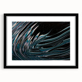 Fluid Acrylic Wall Decor - Modern Fluid Art Prints in Dark Blue Tones