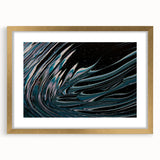 Fluid Acrylic Wall Decor - Modern Fluid Art Prints in Dark Blue Tones