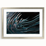 Fluid Acrylic Wall Decor - Modern Fluid Art Prints in Dark Blue Tones