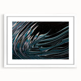 Fluid Acrylic Wall Decor - Modern Fluid Art Prints in Dark Blue Tones