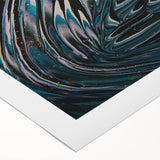 Fluid Acrylic Wall Decor - Modern Fluid Art Prints in Dark Blue Tones