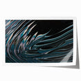 Fluid Acrylic Wall Decor - Modern Fluid Art Prints in Dark Blue Tones