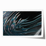 Fluid Acrylic Wall Decor - Modern Fluid Art Prints in Dark Blue Tones