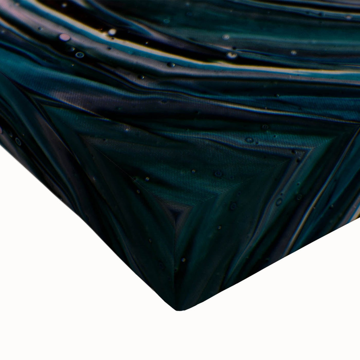 Fluid Acrylic Wall Decor - Modern Fluid Art Prints in Dark Blue Tones
