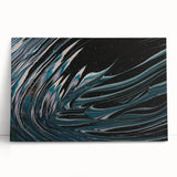 Fluid Acrylic Wall Decor - Modern Fluid Art Prints in Dark Blue Tones