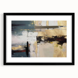 Gilded Depth – Contemporary Gold and Teal Abstract Wall Art