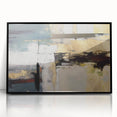 Gilded Depth – Contemporary Gold and Teal Abstract Wall Art