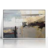 Gilded Depth – Contemporary Gold and Teal Abstract Wall Art