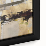 Gilded Depth – Contemporary Gold and Teal Abstract Wall Art