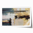 Gilded Depth – Contemporary Gold and Teal Abstract Wall Art