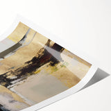 Gilded Depth – Contemporary Gold and Teal Abstract Wall Art