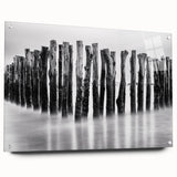 Misty Wooden Posts - Fine Art Photography Canvas Prints
