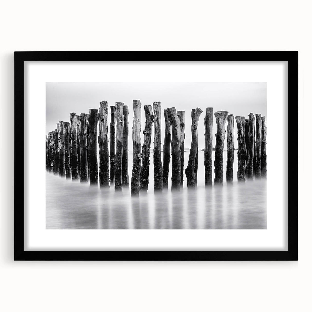 Misty Wooden Posts - Fine Art Photography Canvas Prints