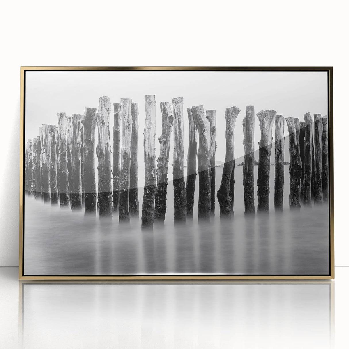 Misty Wooden Posts - Fine Art Photography Canvas Prints