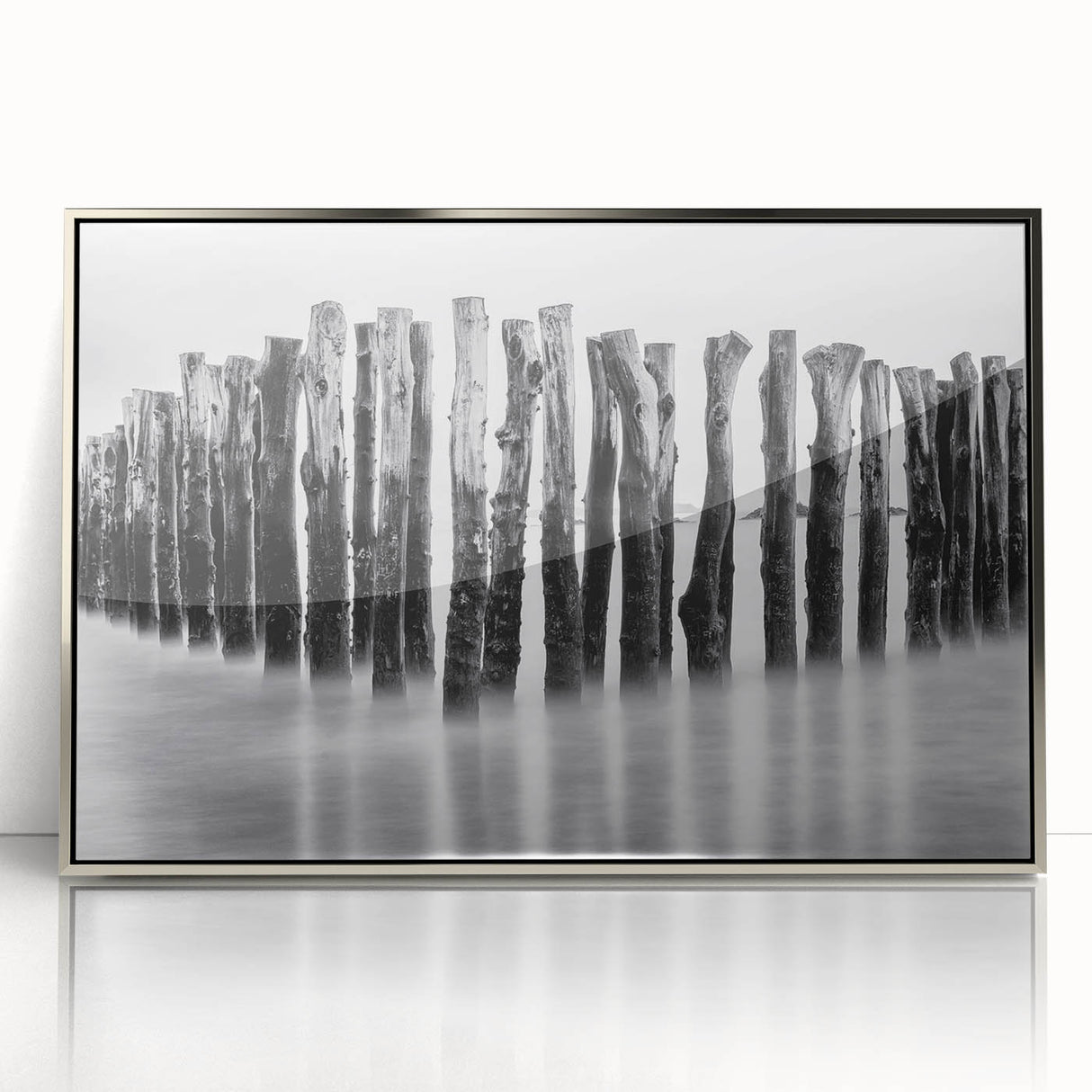 Misty Wooden Posts - Fine Art Photography Canvas Prints