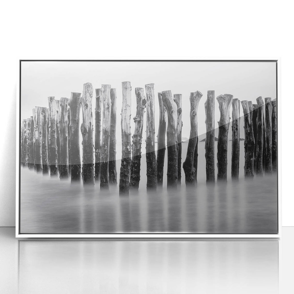 Misty Wooden Posts - Fine Art Photography Canvas Prints