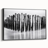 Misty Wooden Posts - Fine Art Photography Canvas Prints