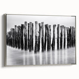 Misty Wooden Posts - Fine Art Photography Canvas Prints