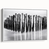 Misty Wooden Posts - Fine Art Photography Canvas Prints