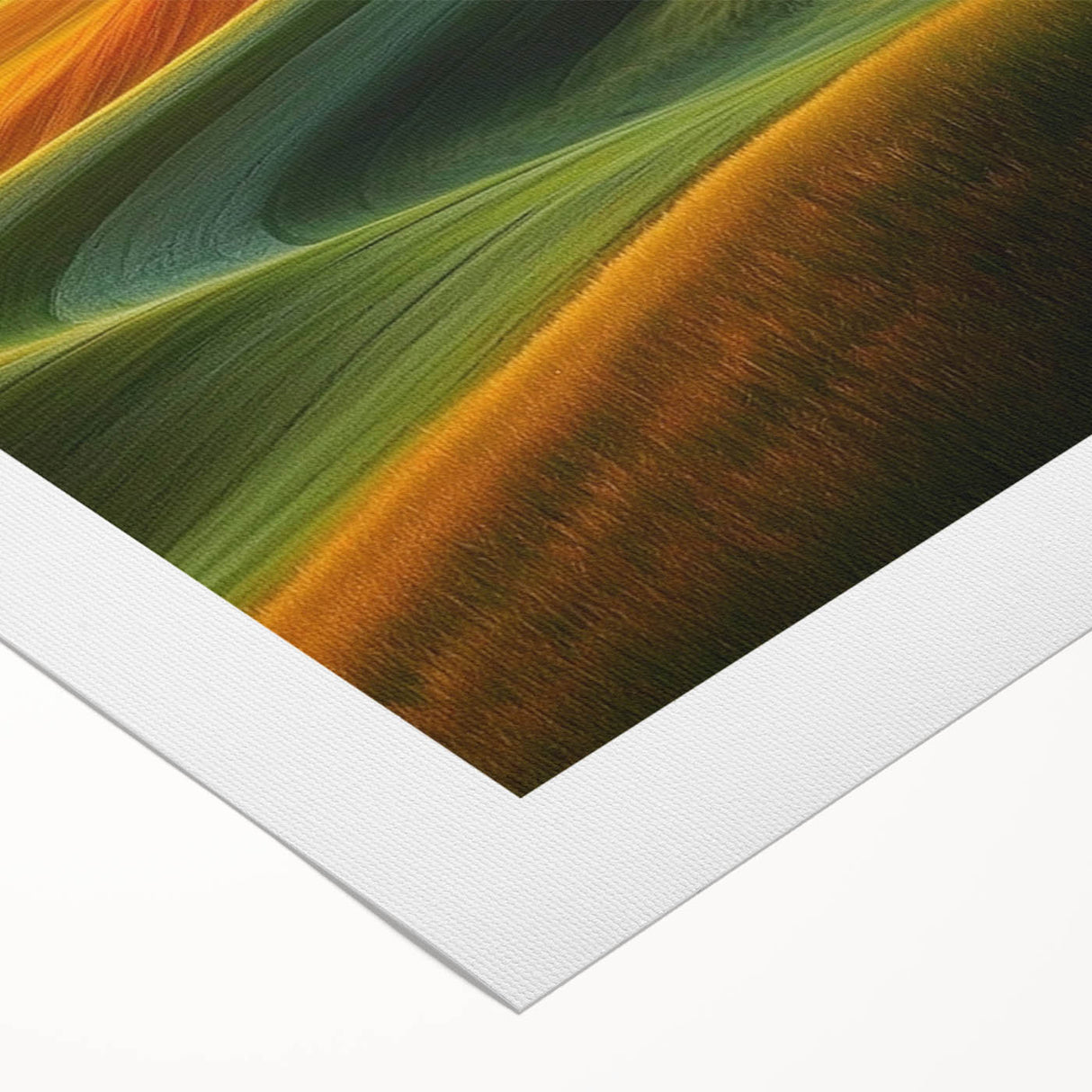 Contemporary Minimalist Nature Art – Golden Tree on Rolling Hills