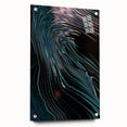 Fluid Abstract Wall Art - Contemporary Fluid Art Pieces Dark Teal