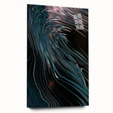 Fluid Abstract Wall Art - Contemporary Fluid Art Pieces Dark Teal