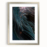 Fluid Abstract Wall Art - Contemporary Fluid Art Pieces Dark Teal