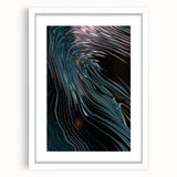 Fluid Abstract Wall Art - Contemporary Fluid Art Pieces Dark Teal