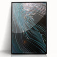 Fluid Abstract Wall Art - Contemporary Fluid Art Pieces Dark Teal
